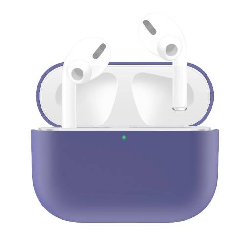 Foto - Silikónový obal pre Airpods Pro - Sivo fialová